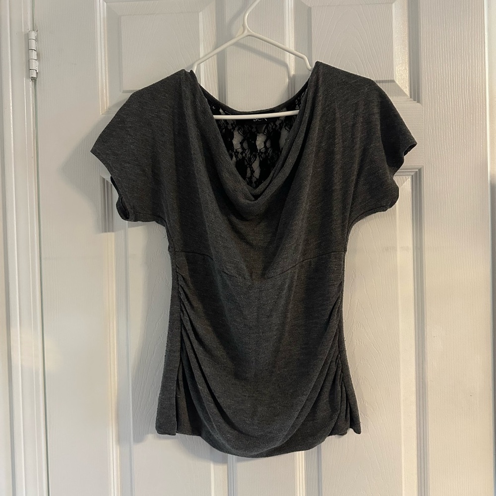 Grey top with lace